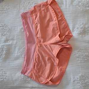 Lululemon Pink Striped Athletic Shorts
